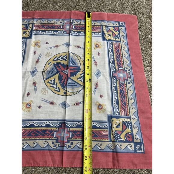 Vintage Wamcraft Union Made in USA Western Native Bandana Handkerchief Set Of 3 - Picture 7 of 8